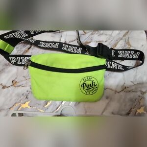 🌸Victoria's Secret / PINK "We run this Beach" Neon Green Fanny Pack🌸